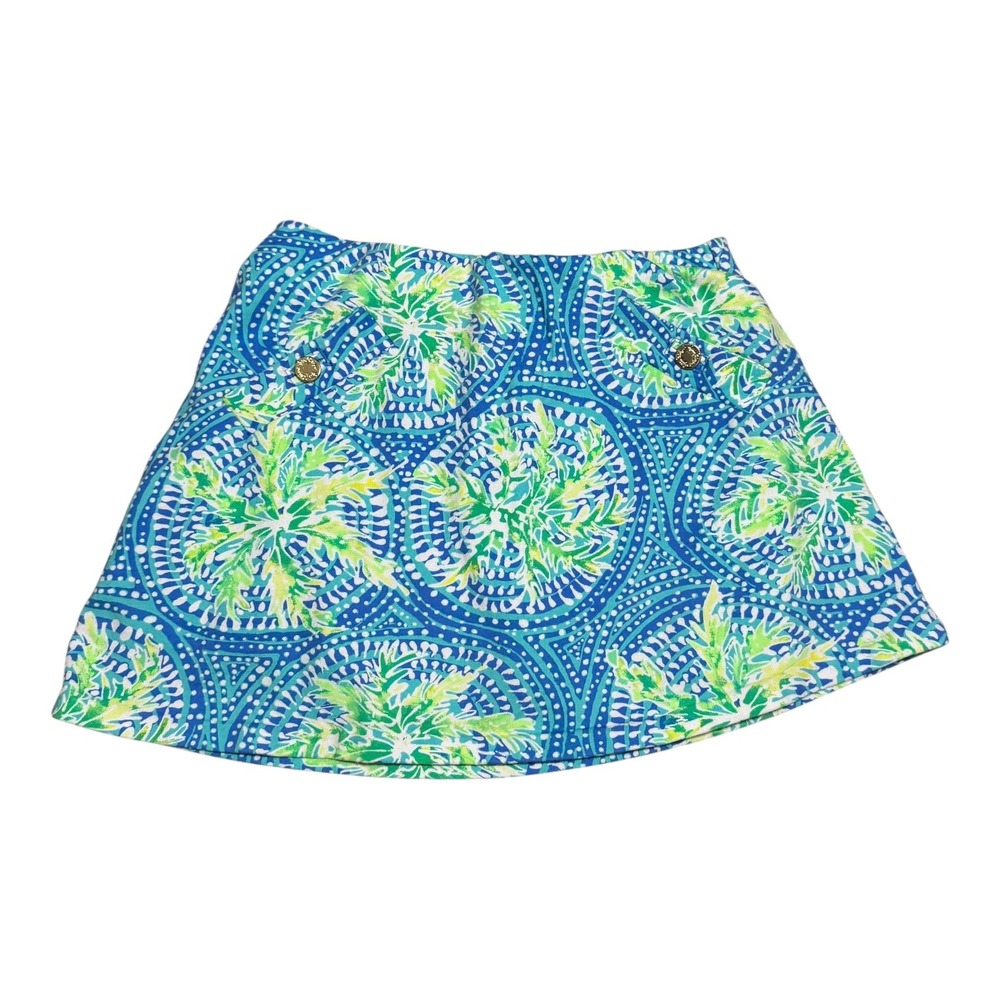 Lilly Pulitzer Floral A Line Cotton Blend Skirt Women's XS (28" Waist)